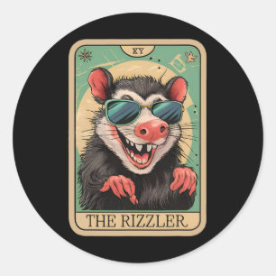 The Rizzler Tarot Card Autism Funny Meme Autistic  Classic Round Sticker