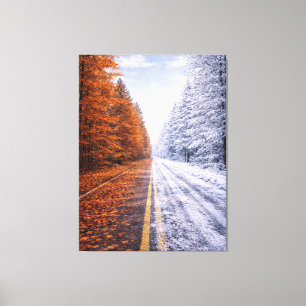 The Road Between Seasons – Time and Choice Canvas Print