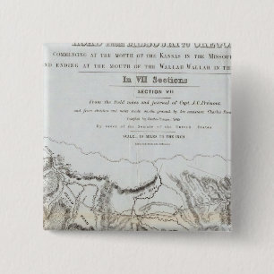 The Road From Missouri to Oregon 2 Inch Square Button