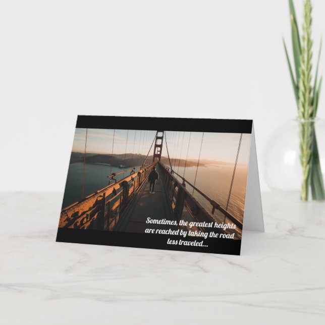 The road less travelled - inspiration  card (Front)
