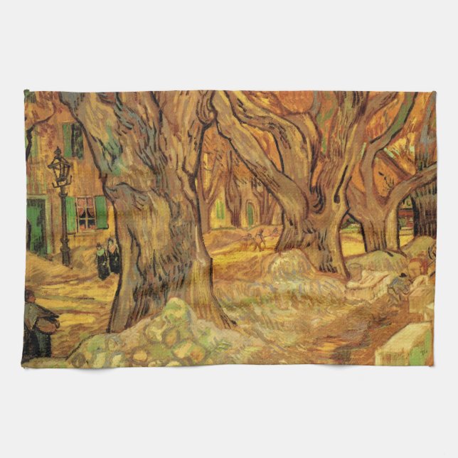 The Road Menders by Vincent van Gogh Kitchen Towel (Horizontal)