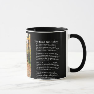 The Road Not Taken - Printed Poem On Mug - Autumn