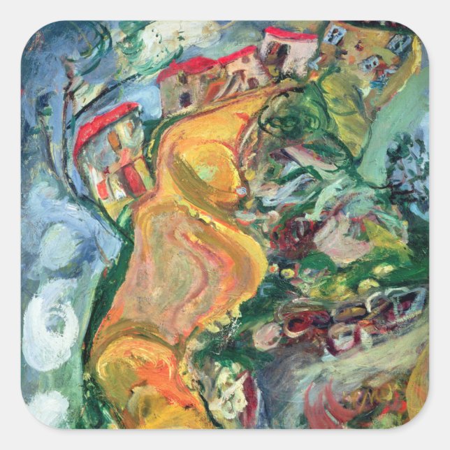 The Road to Cagnes, 1924 Square Sticker (Front)