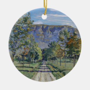 The Road to Evordes (by Ferdinand Hodler) Ceramic Ornament