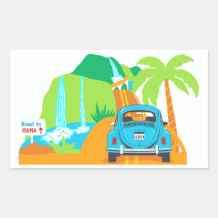 The Road to Hana Hawaiian Vacation Sticker