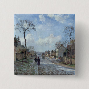 The Road to Louveciennes, 1872 2 Inch Square Button