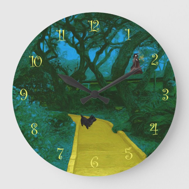The Road To Oz Yellow Brick Road Large Clock (Front)