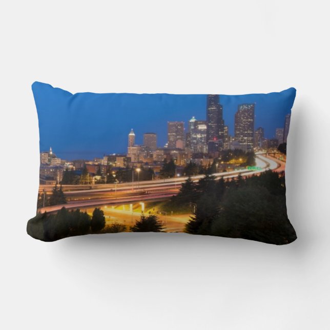 The road to Seattle Lumbar Pillow (Front)