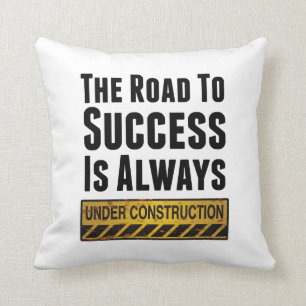 The road to success throw pillow