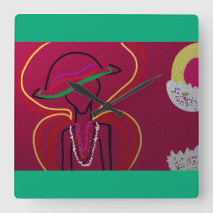 The Road to the Heart is Paved with Style Square Wall Clock