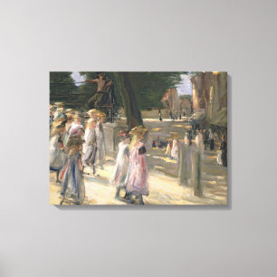 The Road to the school at Edam Canvas Print