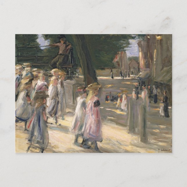 The Road to the school at Edam Postcard (Front)