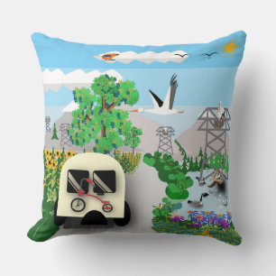 The Road Tour Throw Pillow