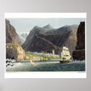 The Roads, St. Helena, engraved by Robert Havell ( Poster