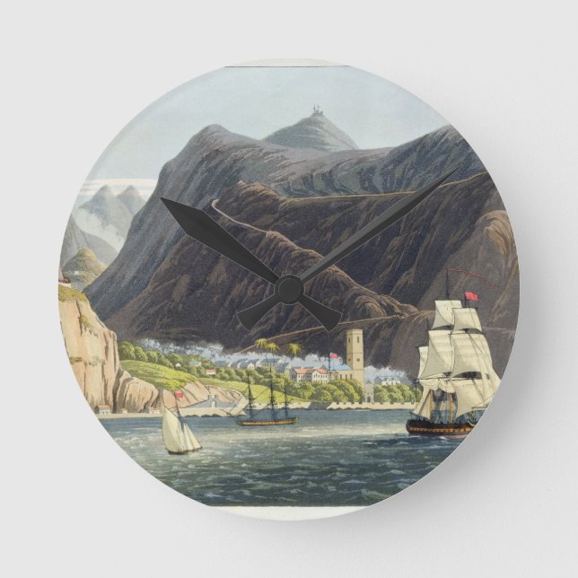 The Roads, St. Helena, engraved by Robert Havell ( Round Clock (Front)