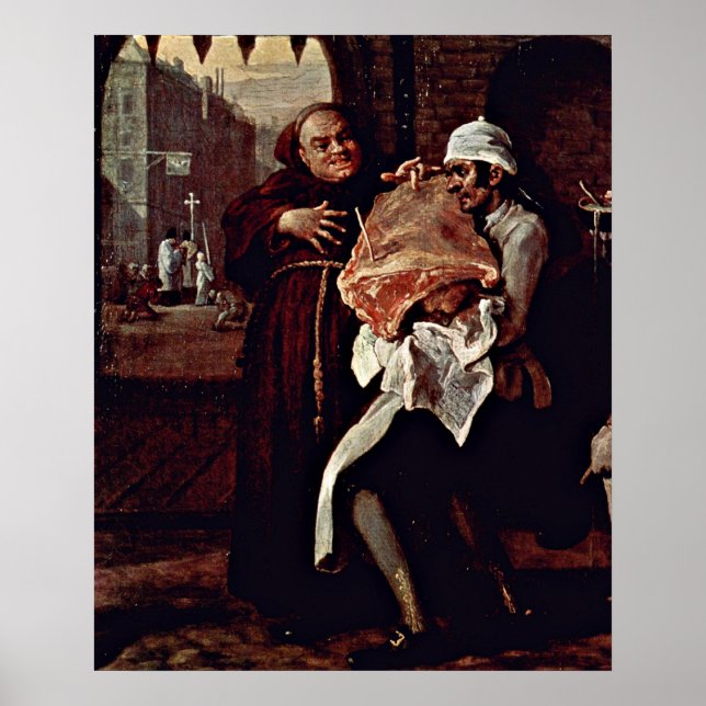 The roast beef of Old England by William Hogarth Poster (Front)