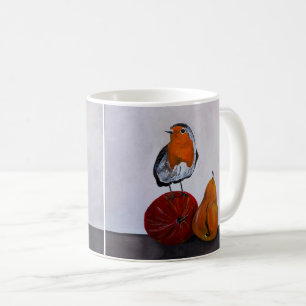 The Robin's Fleeting Visit Painting by Alfred Fox Coffee Mug