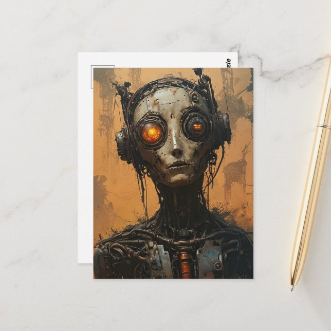 The Robot Postcard (Front/Back In Situ)