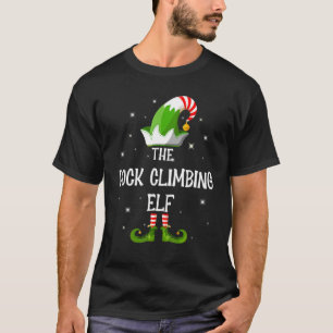 The Rock Climbing Elf Family Matching Group Christ T-Shirt