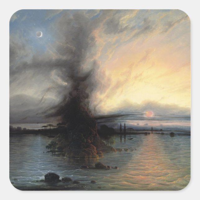 The Rock of Salvation, 1837 (oil on canvas) Square Sticker (Front)