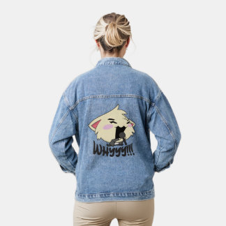 The Rock Star Cat - Whyyyyy Denim Jacket