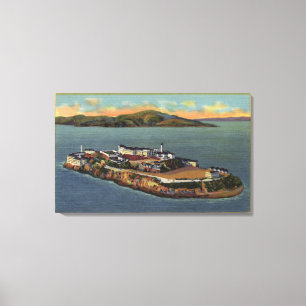 "The Rock," View of Alcatraz Island Canvas Print