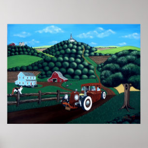 The Rockabilly Rat - Fine Folk Art Print