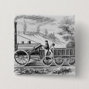 The 'Rocket' 2 Inch Square Button