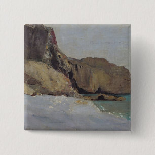 The Rocks at Vallieres, near Royan 2 Inch Square Button