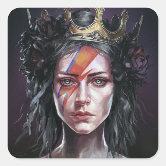 The rockstar Princess Square Sticker (Front)