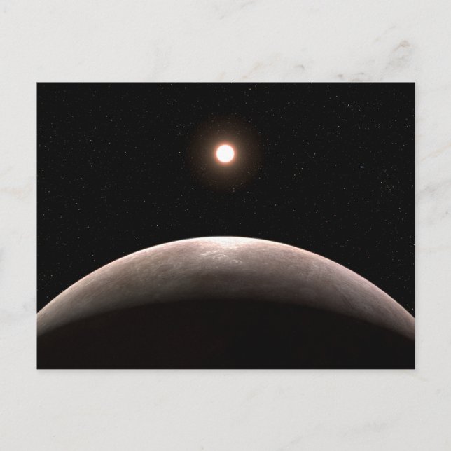 The Rocky Exoplanet Lhs 475 B And Its Host Star. Postcard (Front)