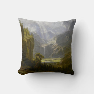 The Rocky Mountains, Lander's Peak by Bierstadt Throw Pillow