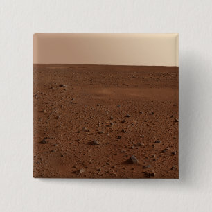 The rocky surface of Mars 2 Inch Square Button