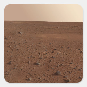 The rocky surface of Mars Square Sticker