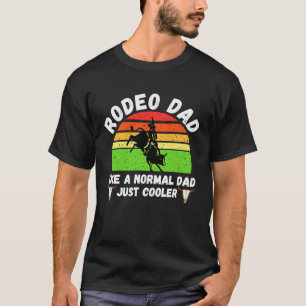 The Rodeo Dad Western Country Vintage Bull  Father T-Shirt