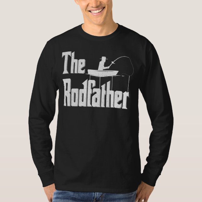 The Rodfather  Fishing Dad T-Shirt (Front)