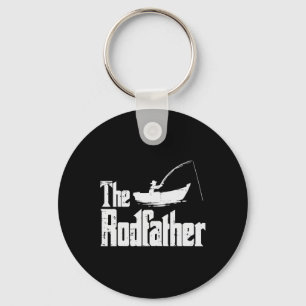 The Rodfather Fun Fishing Fathers Day Movie Pun Da Keychain