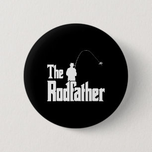 The Rodfather Funny Fisherman T Shirt Sea  2 Inch Round Button