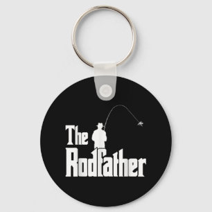 The Rodfather Funny Fisherman T Shirt Sea, Fly Fis Keychain