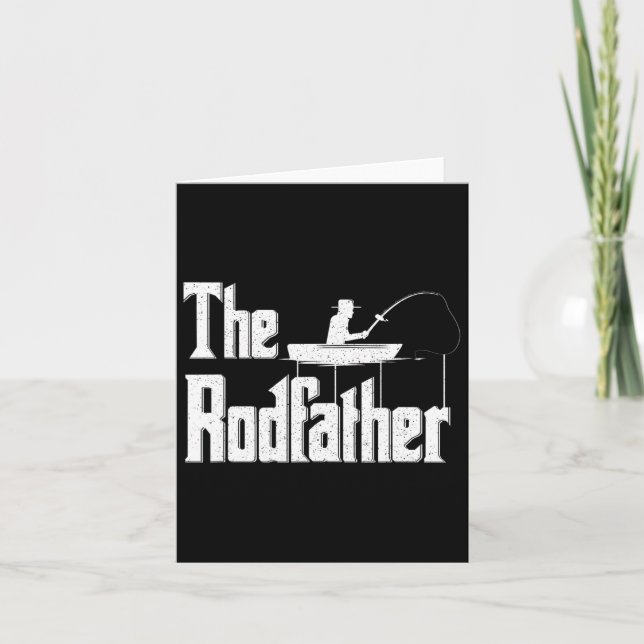 The Rodfather Funny Fishing Dad Gift  Card (Front)
