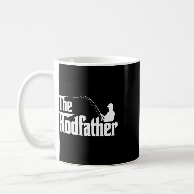 The Rodfather Funny Fishing Dad Humour  Coffee Mug (Left)