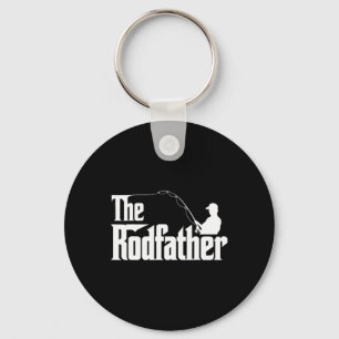 The Rodfather Funny Fishing Dad Humour Keychain
