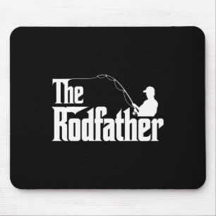 The Rodfather Funny Fishing Dad Humour  Mouse Pad