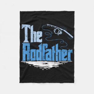 The Rodfather Funny Fishing Parody Fleece Blanket