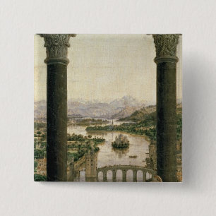 The Rolin Madonna , c.1435 2 Inch Square Button
