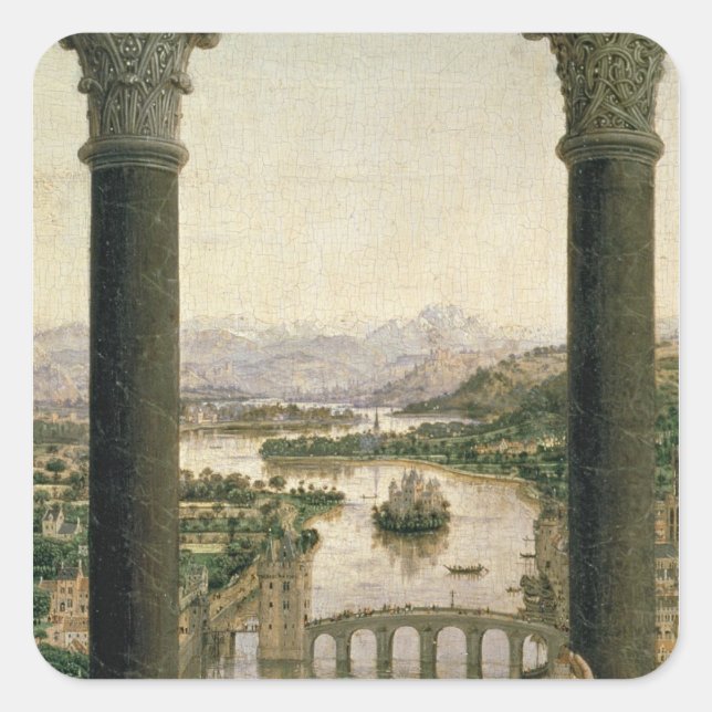 The Rolin Madonna , c.1435 Square Sticker (Front)