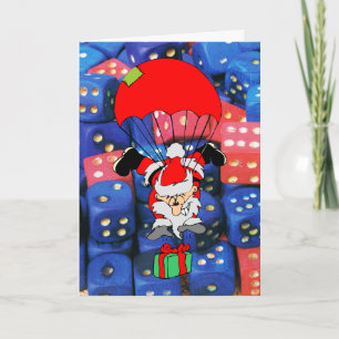 The roll of a dice holiday card