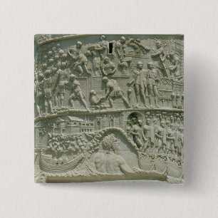 The Roman army crossing the Danube 2 Inch Square Button