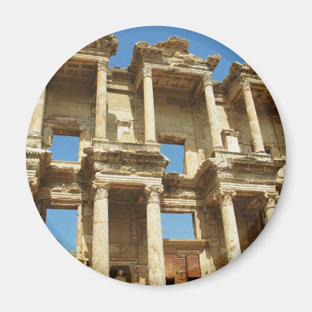 The Roman Celsus Library, Ephesus, Turkey Magnet (Front)