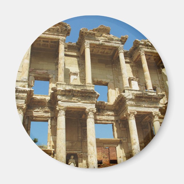 The Roman Celsus Library, Ephesus, Turkey Magnet (Front)